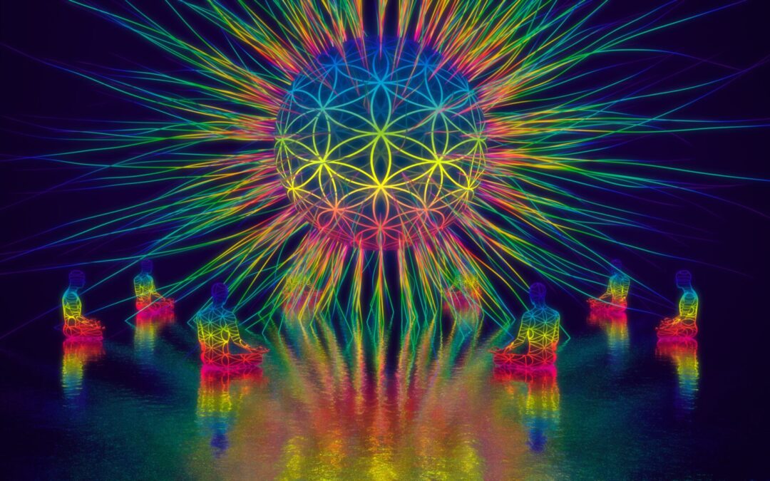 Energy Vibrations Around A Group Of Meditating