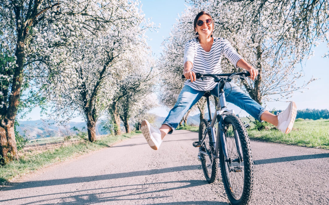 Woman cycling
